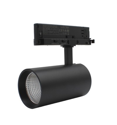 28W 3-faset RA90 CCT justerbar skinnespot - 110lm/W, sort, justerbar CCT + lysstyrke, flimmerfri