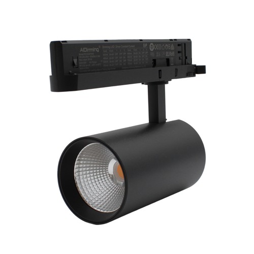 29W Dimbar svart skinnespot - LEDlife, 140 lm/W, RA 90, 38 grader, 3-faset