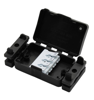 Smart koblingsboks for DALI + 230V - Med klemmerad og avlastning, IP20 innendørs