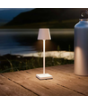 Oppladbar LED mini bordlampe - Hvit, 24cm, touch dimbar, IP54