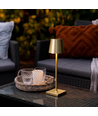 Oppladbar LED mini bordlampe - Gull, touch dimbar, IP54