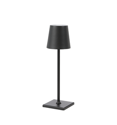 Oppladbar LED bordlampe - Svart, berøringsdimbar, IP54