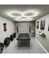 Hexagon LED 5 felt komplett sett - RA95, 168W. inkludert strømtilkobling