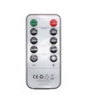 Sett LED Blokklys 10cm høy, flammeeffekt, hvit - Ø7,5cm, 10/12,5/15cm høy, fungerer m. fjernkontroll, timer, ekte stearin