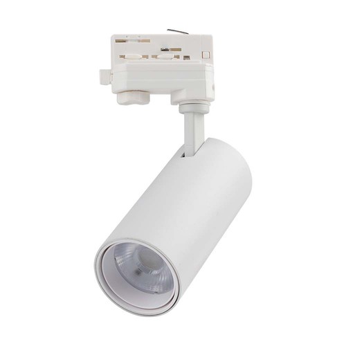 30W 3-faset CCT skinnespot, RA90 - 3-i-1 fargeskifte, hvit, COB LED