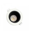 Fiale Core Anti-Glare GU10 indbygningsspot - Hvit/sort, IP20, Hull: Ø7,5 cm, Mål: Ø9,5 cm, uten lyskilde