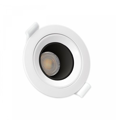 GU10 Fiale Core Deep innfellingsspot - Sort, rund, justerbar, lav blending, uten lyskilde