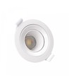 GU10 Fiale Core Deep innfellingsspot - Ø8,6cm, hvit, rund, justerbar, lav blending, uten lyskilde