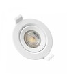 GU10 Downlight - Rund, hvit, vippbar, Hull: Ø7,5 cm, Mål: Ø9 cm, uten lyskilde