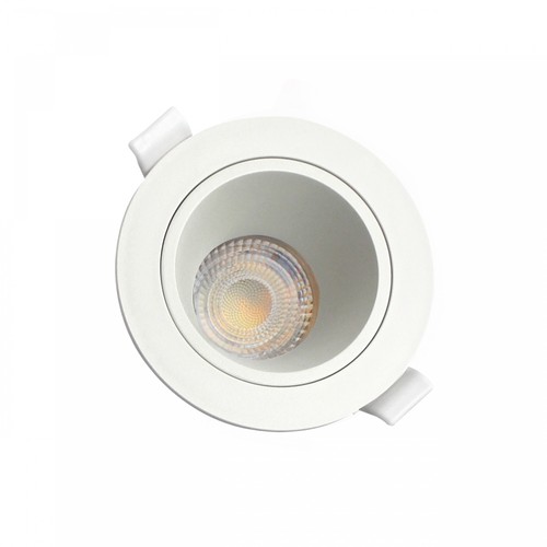 GU10 Downlight, blendfri - Rund, hvit, IP20, Hull: Ø7,5 cm, Mål: Ø9,5 cm, uten lyskilde
