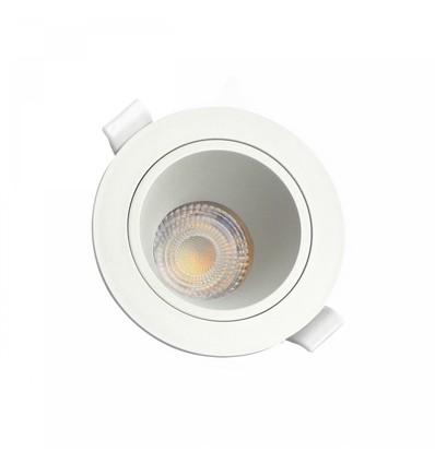 Fiale Core Anti-Glare GU10 innfellingsspot - Rund, hvit, IP20, Hull: Ø7,5 cm, Mål: Ø9,5 cm, uten lyskilde