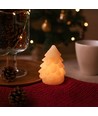 LED Juletre lys, blinkende flammeeffekt, hvit - Høyde 9cm, Ø6,5cm, ekte stearin