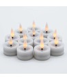12-pakning LED Telys med flott flammeeffekt - Kommer komplett med batterier, klar til bruk