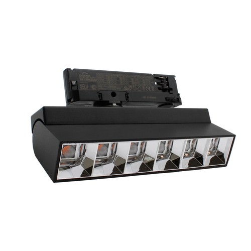 LEDlife justerbar LED lysskinne RA92 - For 3-faset skinner, 36W, 23,5 cm, svart