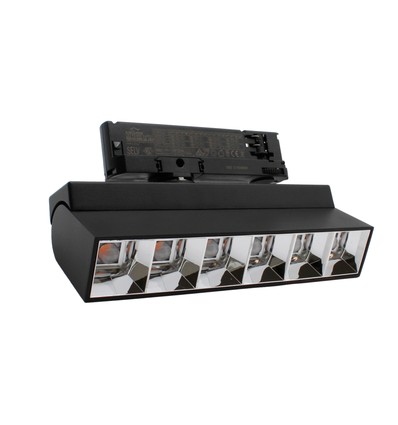 LEDlife justerbar LED lysskinne RA92 - For 3-faset skinner, 36W, 23,5 cm, svart