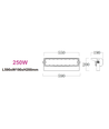 250W Stadion lyskaster - 170lm/W, IP66, arbeidslampe, Philips driver, 1-10V dimbar