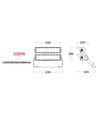 500W Stadion lyskaster - 170lm/W, IP66, arbeidslampe, Philips driver, 1-10V dimbar