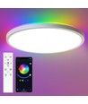 39W CCT taklampe med RGBIC backlight - Ø30cm, Tuya, inkl. fjernkontroll