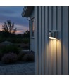 2 stk. Solcelle vegglampe LED - Sølv, Flott veggeffekt, utendørs
