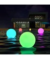 Ø15 cm RGB LED ball - Oppladbar, med fjernkontroll, IP66