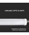 V-Tac vanntett 36W komplett LED armatur - 120 cm, 130lm/W, Cree, gjennomkoblet, IP65, 6 års garanti