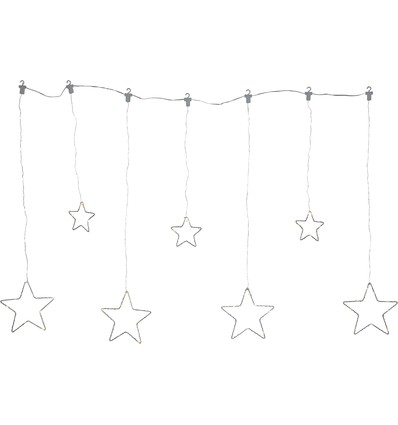 Outlet: EGLO DEW DROP STARS LED-dekorasjon i sølv - L1200 mm