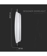 VT-8472 LED 36W - 72W, designer kuppellampe med fjernkontroll, CCT-bytte, dimbar, stjernecover