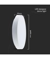 VT-8564 LED 30W E27 - 60W/30W Designer kuppellampe med fjernkontroll, elegant hvitt deksel, dimbar