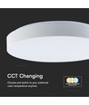 60W Designer LED taklampe med fjernkontroll - Ø49,5cm, dimbar, 4000K, hvitt deksel