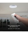 60W Designer LED taklampe med fjernkontroll - Ø49,5cm, dimbar, 4000K, hvitt deksel