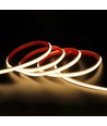 5 m vanntett slim COB strip - 230V, IP67, 296 LED, 9W/m, tape på baksiden