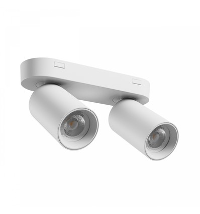 Taklampe med 2 spotter, GU10 - Hvit, IP20 innendørs, uten lyskilde