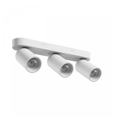 Taklampe med 3 spotter, GU10 - Hvit, IP20 innendørs, uten lyskilde