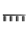 Taklampe med 4 spots, GU10 - Sort, IP20, uten lyskilde