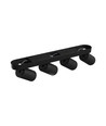 Taklampe med 4 spots, GU10 - Sort, IP20, uten lyskilde