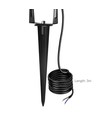 6W LED hage lampe - Svart, med spyd, IP65, 12-24V