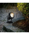 6W LED hage lampe - Svart, med spyd, IP65, 12-24V