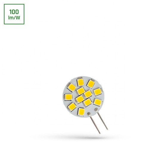 Spectrum LED 1,2W G4 - 12V, varm hvit