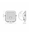 20W LED solcelle lyskaster med sensor - 1400lm, IP65, 5000K, grå, utendørs