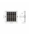 20W LED solcelle lyskaster med sensor - 1400lm, IP65, 5000K, grå, utendørs