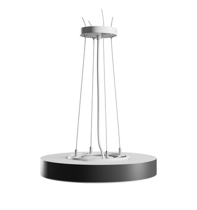 Nymphea Optima taklampe 24W - CCT, 230V, 120°, IP20, Ø300x50mm, hvit, svart, rund