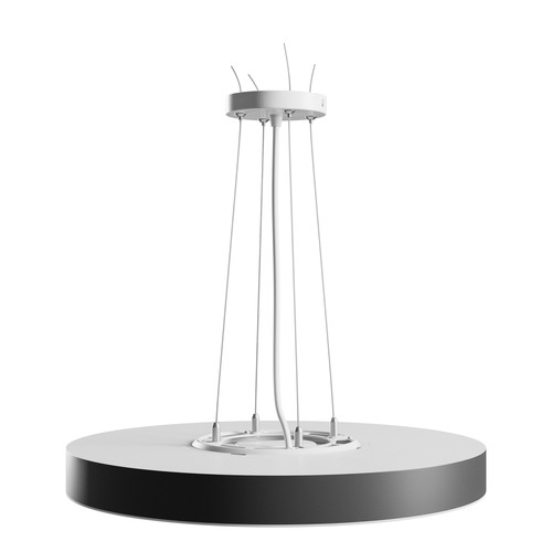 Nymphea Optima taklampe 36W - CCT, 230V, 120°, IP20, Ø400x50mm, hvit, svart, rund, LED