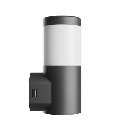 Stella vegglampe 6W GU10 - CCT, 230V, IP44, IK08, svart, 100x120x245mm