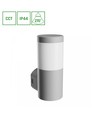 6W Stella Column vegglampe CCT - IP44, IK08, grå, inkl. GU10 pære, 3 lysfarger