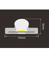5m 9W/m Blå Dot-free COB-LED strip - 24V DC, IP67, 240 LED/m, 5 års garanti