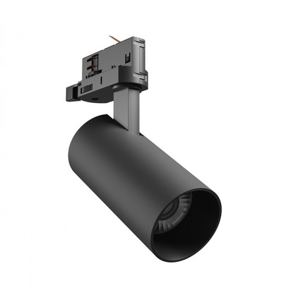 16W 3-faset 3-i-1 skinnespot - 25°, CCT, sort
