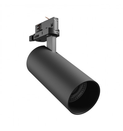 Sort 24W skinnespot 3i1 - CCT, spredning 25°, 3-faset, Spectrum