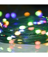 5m RGBIC LED-lyslenke - 5V USB, 50 LED, grønn ledning, fjernkontroll + bluetooth