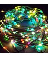 5m RGBIC LED-lyslenke - 5V USB, 50 LED, grønn ledning, fjernkontroll + bluetooth