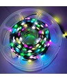 5m RGBIC LED-lyslenke - 5V USB, 50 LED, grønn ledning, fjernkontroll + bluetooth